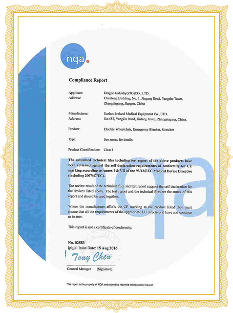 RAPPORT DE CONFORMIT&Eacute;