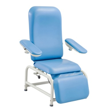 Chaise de don de sang manuelle (bleu)