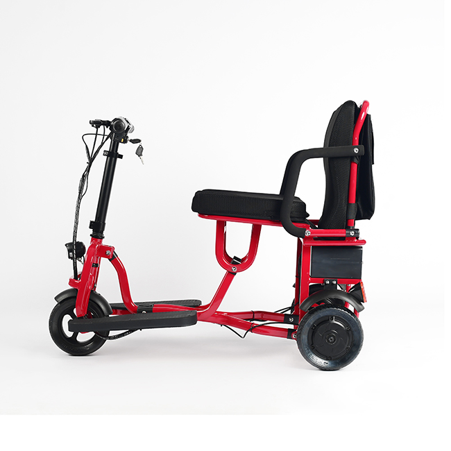 Fauteuil roulant &eacute;lectrique (rouge)