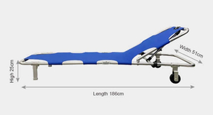 2 foldable stretcher with wheels for ambulance