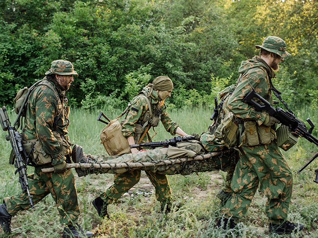 Army foldable stretcher